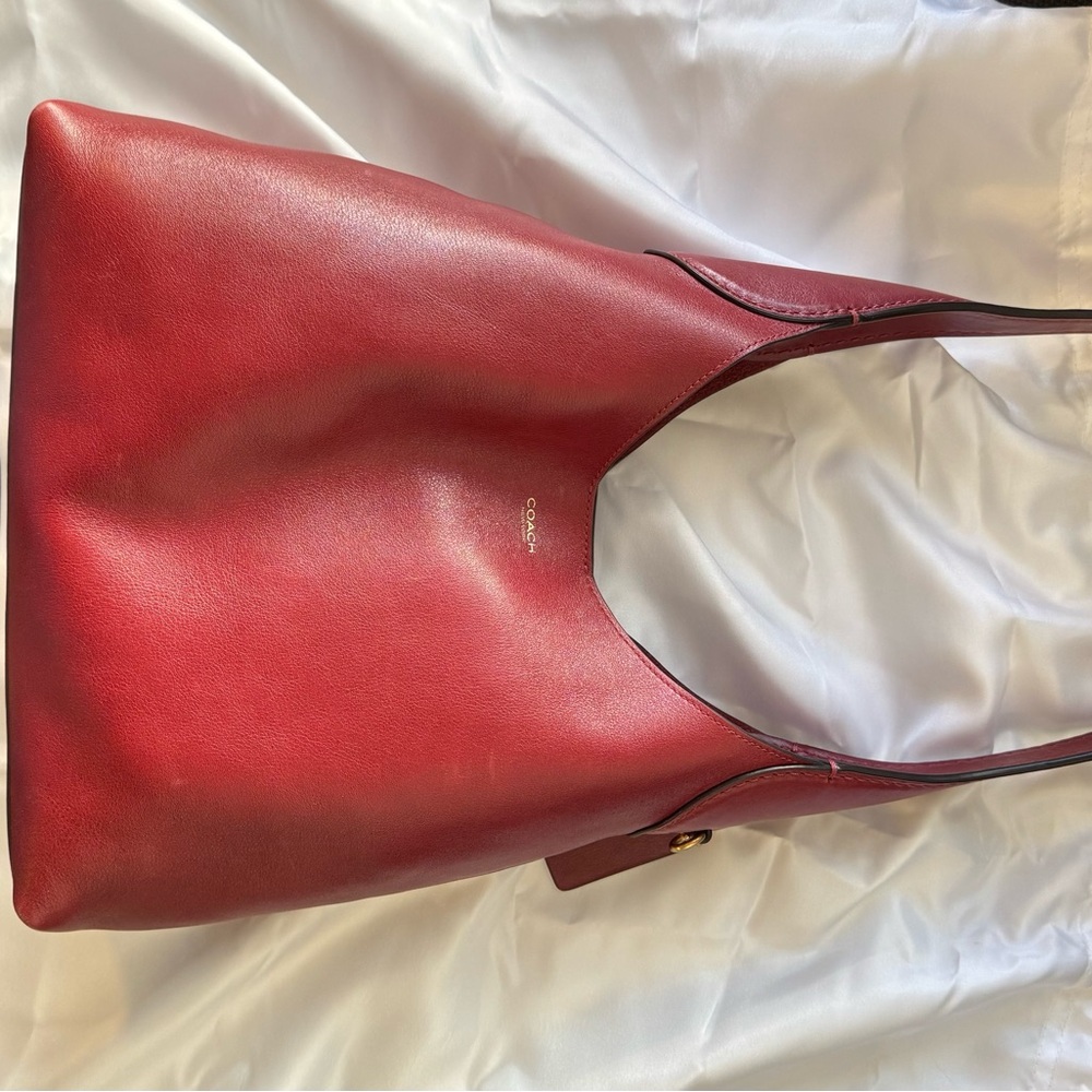 Coach 28 Brooklyn Bag Red Leather Women's Bag